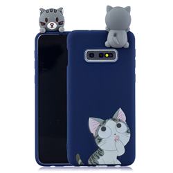 Big Face Cat Soft 3D Climbing Doll Soft Case for Samsung Galaxy S10e (5.8 inch)
