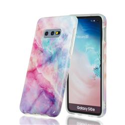 Dream Green Marble Clear Bumper Glossy Rubber Silicone Phone Case for Samsung Galaxy S10e (5.8 inch)