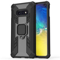 Predator Armor Metal Ring Grip Shockproof Dual Layer Rugged Hard Cover for Samsung Galaxy S10e (5.8 inch) - Black