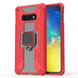 Predator Armor Metal Ring Grip Shockproof Dual Layer Rugged Hard Cover for Samsung Galaxy S10e (5.8 inch) - Red