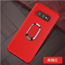 Anti-fall Invisible 360 Rotating Ring Grip Holder Kickstand Phone Cover for Samsung Galaxy S10e (5.8 inch) - Red