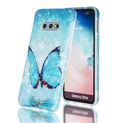Scratch Resistant Ultra Thin Soft Gel Silicone Transparent Clear Crystal Slim Fit TPU Back Cover Colorful Butterflies Printed Rubber Case for Samsung Galaxy S10,Herzzer Premium Stylish 