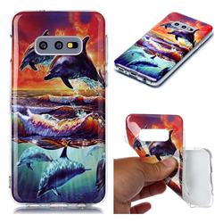 Flying Dolphin Soft TPU Cell Phone Back Cover for Samsung Galaxy S10e (5.8 inch)