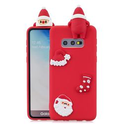 Red Santa Claus Christmas Xmax Soft 3D Silicone Case for Samsung Galaxy S10e (5.8 inch)
