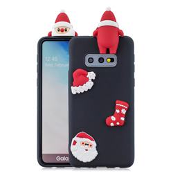 Black Santa Claus Christmas Xmax Soft 3D Silicone Case for Samsung Galaxy S10e (5.8 inch)