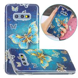 Golden Butterfly Painted Galvanized Electroplating Soft Phone Case Cover for Samsung Galaxy S10e (5.8 inch)