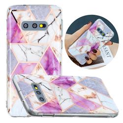 Purple and White Painted Marble Electroplating Protective Case for Samsung Galaxy S10e (5.8 inch)