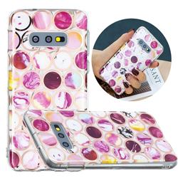 Round Puzzle Painted Marble Electroplating Protective Case for Samsung Galaxy S10e (5.8 inch)