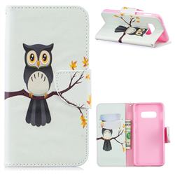 Owl on Tree Leather Wallet Case for Samsung Galaxy S10e(5.8 inch)