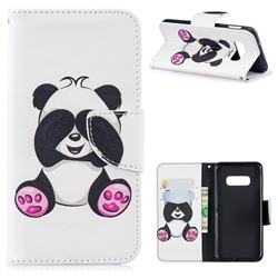 Lovely Panda Leather Wallet Case for Samsung Galaxy S10e(5.8 inch)