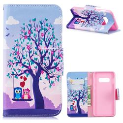 Tree and Owls Leather Wallet Case for Samsung Galaxy S10e(5.8 inch)