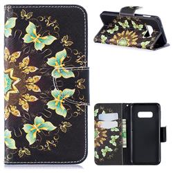 Circle Butterflies Leather Wallet Case for Samsung Galaxy S10e(5.8 inch)