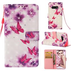 Stamen Butterfly 3D Painted Leather Wallet Case for Samsung Galaxy S10e(5.8 inch)