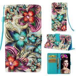 Kaleidoscope Flower 3D Painted Leather Wallet Case for Samsung Galaxy S10e(5.8 inch)
