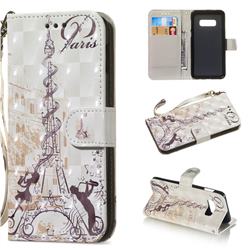 Tower Couple 3D Painted Leather Wallet Phone Case for Samsung Galaxy S10e(5.8 inch)