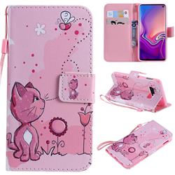 Cats and Bees PU Leather Wallet Case for Samsung Galaxy S10e (5.8 inch)