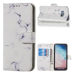 Soft White Marble PU Leather Wallet Case for Samsung Galaxy S10e (5.8 inch)