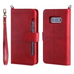 Retro Multi-functional Detachable Leather Wallet Phone Case for Samsung Galaxy S10e (5.8 inch) - Red