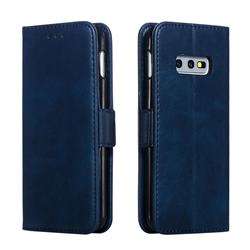 Retro Classic Calf Pattern Leather Wallet Phone Case for Samsung Galaxy S10e (5.8 inch) - Blue