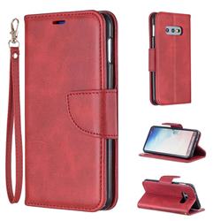 Classic Sheepskin PU Leather Phone Wallet Case for Samsung Galaxy S10e (5.8 inch) - Red