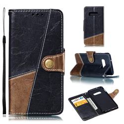 Retro Magnetic Stitching Wallet Flip Cover for Samsung Galaxy S10e (5.8 inch) - Dark Gray