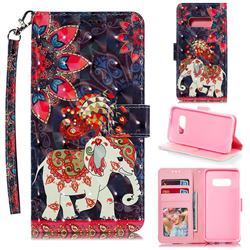 Phoenix Elephant 3D Painted Leather Phone Wallet Case for Samsung Galaxy S10e (5.8 inch)