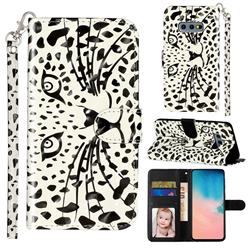 Leopard Panther 3D Leather Phone Holster Wallet Case for Samsung Galaxy S10e (5.8 inch)