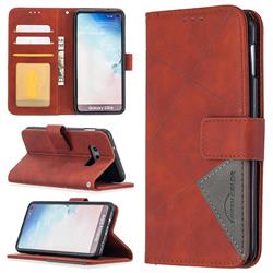 Binfen Color BF05 Prismatic Slim Wallet Flip Cover for Samsung Galaxy S10e (5.8 inch) - Brown