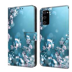 Plum Blossom Crystal PU Leather Protective Wallet Case Cover for Samsung Galaxy S10e (5.8 inch)