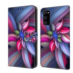 Colorful Flower Crystal PU Leather Protective Wallet Case Cover for Samsung Galaxy S10e (5.8 inch)