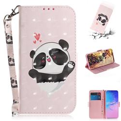 Heart Cat 3D Painted Leather Wallet Phone Case for Samsung Galaxy S10 Lite(6.7 inch)