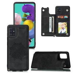 Luxury Mandala Multi-function Magnetic Card Slots Stand Leather Back Cover for Samsung Galaxy S10 Lite(6.7 inch) - Black