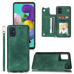 Luxury Mandala Multi-function Magnetic Card Slots Stand Leather Back Cover for Samsung Galaxy S10 Lite(6.7 inch) - Green