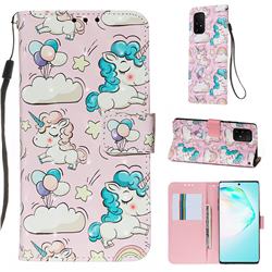 Angel Pony 3D Painted Leather Wallet Case for Samsung Galaxy S10 Lite(6.7 inch)