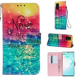 Colorful Dream Catcher 3D Painted Leather Wallet Case for Samsung Galaxy S10 Lite(6.7 inch)