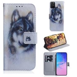 Snow Wolf PU Leather Wallet Case for Samsung Galaxy S10 Lite(6.7 inch)