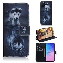 Wolf and Dog PU Leather Wallet Case for Samsung Galaxy S10 Lite(6.7 inch)