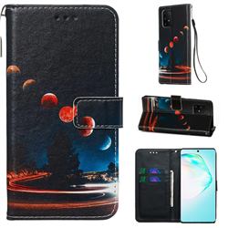Wandering Earth Matte Leather Wallet Phone Case for Samsung Galaxy S10 Lite(6.7 inch)
