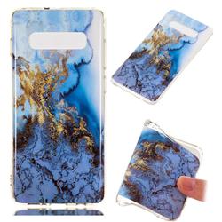 Sea Blue Soft TPU Marble Pattern Case for Samsung Galaxy S10 Plus(6.4 inch)