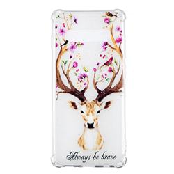 Always be Brave Anti-fall Clear Varnish Soft TPU Back Cover for Samsung Galaxy S10 Plus(6.4 inch)
