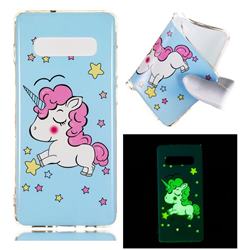 Stars Unicorn Noctilucent Soft TPU Back Cover for Samsung Galaxy S10 Plus(6.4 inch)