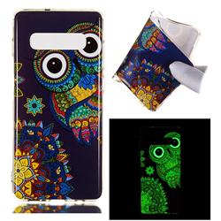Tribe Owl Noctilucent Soft TPU Back Cover for Samsung Galaxy S10 Plus(6.4 inch)
