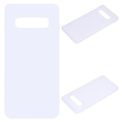 Candy Soft Silicone Protective Phone Case for Samsung Galaxy S10 Plus(6.4 inch) - White