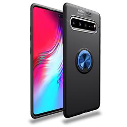 Auto Focus Invisible Ring Holder Soft Phone Case for Samsung Galaxy S10 Plus(6.4 inch) - Black Blue