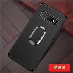 Anti-fall Invisible 360 Rotating Ring Grip Holder Kickstand Phone Cover for Samsung Galaxy S10 Plus(6.4 inch) - Black
