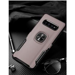 Knight Armor Anti Drop PC + Silicone Invisible Ring Holder Phone Cover for Samsung Galaxy S10 Plus(6.4 inch) - Rose Gold