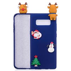 Navy Elk Christmas Xmax Soft 3D Silicone Case for Samsung Galaxy S10 Plus(6.4 inch)