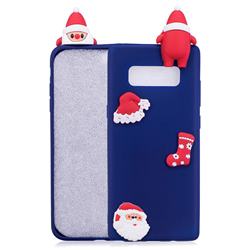 Navy Santa Claus Christmas Xmax Soft 3D Silicone Case for Samsung Galaxy S10 Plus(6.4 inch)