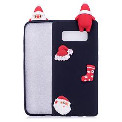 Black Santa Claus Christmas Xmax Soft 3D Silicone Case for Samsung Galaxy S10 Plus(6.4 inch)