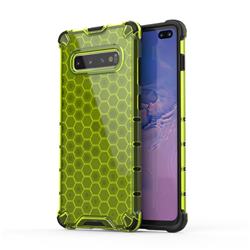 Honeycomb TPU + PC Hybrid Armor Shockproof Case Cover for Samsung Galaxy S10 Plus(6.4 inch) - Green